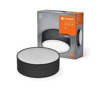 LEDVANCE Orbis Paris Plafond Light 300 mm, noirs, E27 Sockets, peut être équipé d'une lampe intelligente, design moderne de haute qualité, avec un écran de tissu, adapté aux intérieurs, rond IP20