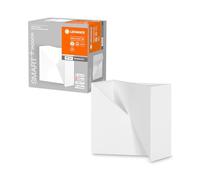 LEDVANCE ORBIS SWAN SMART+ Wi-Fi luminaire, applique murale LED dimmable pour l'intérieur, 23W, température de couleur de 3000 - 6500K, 600 lumen, surface à peindre, forme carrée 20x20cm