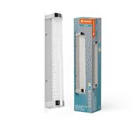 LEDVANCE ORBIS Tube LED applique/miroir, chrome, verre effet bulle, 9W, 900lm, dimmable, 3000/4000K, diamètre 40cm, protection IP44 contre les corps étrangers/éclaboussures d'eau