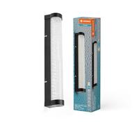 LEDVANCE ORBIS Tube LED applique/miroir, noir, verre effet bulle, 9W, 820lm, dimmable, 3000/4000K, 40cm de diamètre, protection IP44 contre les corps étrangers/éclaboussures d'eau