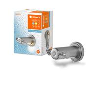 LEDVANCE Patère BATHROOM avec veilleuse, 0,18W, 10lm, blanc chaud 3000K, batterie incluse, détecteur de lumière du jour et de mouvement, longue durée de vie, protection IP44, économie d'énergie