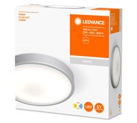 Ledvance Plafonnier Led Blanc Métal, 14w, 1000lm 2700k/4000k/6000k, Contrôlable Par Click Cct, Dimmable, 310 Mm, Applique Et Plafonnier Orbis Blanc