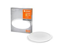 LEDVANCE Plafonnier ORBIS Ultra Slim 400mm, blanc, 22W, 2720lm, lumière blanche chaude homogène (3000K) + rétro-éclairage, gradation en trois étapes via interrupteur mural, ultra-slim, protection IP20