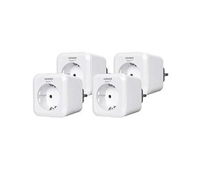 LEDVANCE Prise intelligente avec technologie Bluetooth, pour contrôler les appareils conventionnels dans la maison intelligente, contrôlable avec Google, Alexa et Apple HomeKit, SMART+ PLUG, pack de 4
