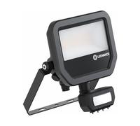 LEDVANCE Projecteur LED Noir 17W 2200lm IP65 Détecteur de mouvement et de lumière 830 Blanc chaud