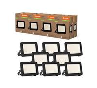 LEDVANCE Projecteur LED de classe d'efficacité énergétique A, boîtier en aluminium noir, 5 W, 870 lm, pour applications extérieures, design compact, léger, installation facile, lot de 8