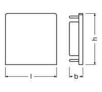Ledvance PW03/EC Pack 2 Bandes LED à profil large avec embout - Profilé aluminium éclairage intérieur