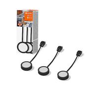 LEDVANCE RETOUR EN CLASS PUCK 65MM 830BK, 3X3W, 3X330LM, DESIGN ROUND ET LUMIÈRE BLANC CHAUD (3000K), Ensemble de trois luminaires de base avec module LED intégr e protection IP20