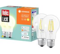LEDVANCE SMART+ CEE: E (A - G) AC32941 - 2er SMART+ BT FILAMENT CLASSIC DIMMABLE CLA60 E27 6 W blanc chaud