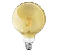 LEDVANCE Lampe LED intelligente Gold 6 W, 2400 K, E27, 125 mm x 178 mm, technologie Wi-Fi, ampoule à intensité variable dans le monde entier contrôlable via une application et un assistant vocal