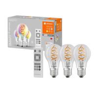 Ledvance Smart + LED Kit de Démarrage 3 X A60 Ampoules 4,5W =3 0W E27 Clair RGBW