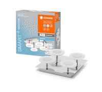 LEDVANCE Smart LED salle de bain chrome, 26W, 2800LM, 3000-6500K, 30cm, IP44, applique murale Orbis Wave, lampe de salle de bain avec technologie wifi, dimmable, contrôlable via app et assistant vocal