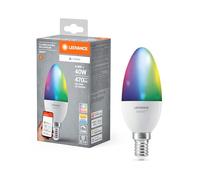 LEDVANCE SMART+ MATT LED lampe, compatible avec Google, Alexa, Apple, White Frost Optics, 4.9W, 470LM, E14, Color Light & White Light, avec Vocal Control, jusqu'à 20 000 HRs, 1-Pack