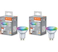 LEDVANCE SMART+ MATT LED Reflector Lamp, compatible avec Google, Alexa, Apple, Glass, 4,9W, 350LM, GU10, Couleur Lumière et Lumière blanche, avec Vocal Control, jusqu'à 20 000 HRs, 1-Pack (Lot de 2)