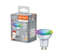 LEDVANCE SMART+ MATT LED Reflector Lamp, compatible avec Google, Alexa, Apple, Glass, 4,9W, 350LM, GU10, Couleur Lumière et Lumière blanche, avec Vocal Control, jusqu'à 20 000 HRs, 1-Pack