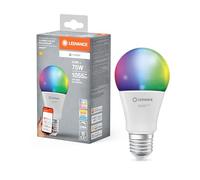 LEDVANCE SMART+ Matter LED lampe, compatible avec Google, Alexa, Apple, White Frost Optics, 9.5W, 1055LM, E27, Couleur Lumière, Lumière blanche, avec Vocal Control, jusqu'à 20 000 HRs de vie, 1-Pack