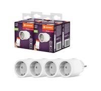 LEDVANCE SMART+ Prise intelligente pour intérieur avec technologie ZigBee, intègre des appareils conventionnels dans la maison intelligente, compatible avec Alexa ou Google, blanc, pack de 4