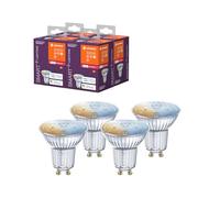 LEDVANCE Smart+ SPOT GU10 TW, lampe à réflecteur LED avec technologie Smart Home Zigbee, température de couleur réglable, PAR16, lot de 4, Gris Foncé