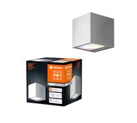LEDVANCE SMART+ WI-FI BRICK ST RGB 8.5cm - applique murale LED à intensité variable gris foncé avec boîtier en acier inoxydable de haute qualité, carrée, contrôle des couleurs,14W,3000K, 600lm, IP44