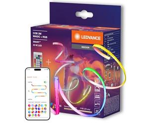 LEDVANCE SMART WIFI Bande lumineuse LED avec télécommande incluse avec contrôle des couleurs MAGIC RGB, COB pour un effet lumineux homogène, 22 W, longueur 3 m, pour applications intérieures