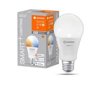 LEDVANCE SMART+ WIFI LED lamp, frosted look, 14W, 1521lm, classic bulb shape with E27 base, adjustable white light, dimmable, app or voice control, life of up to 20,000 HR, paquete de 4