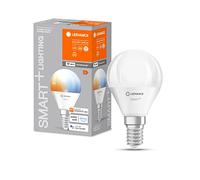 LEDVANCE SMART+ WIFI LED lamp, frosted look, 4.9W, 470lm, round shape (Classic P), E14 base, adjustable white light, dimmable, app or voice control, life of up to 20,000 HR, paquete de 4