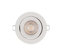 Ledvance Spot À Encastrer Avec Fonction De Gradation Progressive Via Un Interrupteur Mural, Led Spot Set Simple Dim 3x 4.9w 2700k Brushed White, Paquet De 1 Blanc