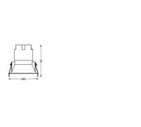 Downlight LEDVANCE SPOT TWIST 93, blanc, 10W, 800lm, 830 WT