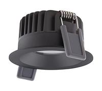 Ledvance Spot LED Fix Aluminium Noir 8W 680lm 36D - 930 Blanc Chaud | Diamètre 68mm - IP44 - Meilleur rendu des couleurs - Dimmable