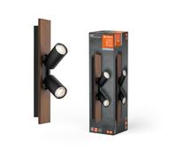 LEDVANCE Spot Mercury 2X3.4W927GU10 BKLEDV, 6.8 W, Wood Decor|Black