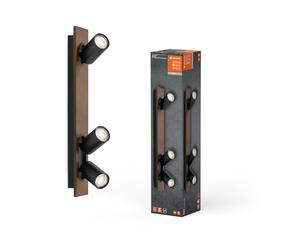 LEDVANCE Spot Mercury 3X3.4W927GU10 BKLEDV, 10.2 W, Wood Decor|Black