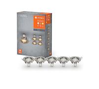 LEDVANCE Spot Subsiders en 5 pack, y compris les lampes 5x Gu10 (5x 2,6W), nickel brossé, boîtier métallique, protection IP20