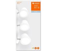 LEDVANCE Applique et plafonnier LED avec 3 spots pour la salle de bain en aluminium de haute qualité, couleur de lumière réglable via interrupteur mural (blanc chaud ou blanc froid), IP44, 3x7W