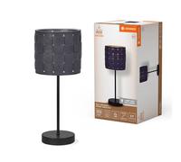 Ledvance Table Decor Tissage Gris Foncé Ø16cm Max. 15W E14 avec Interrupteur