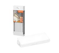 LEDVANCE under-cabinet luminaire with two sockets and two USB-C connections, wide flood beam, 3.85 W, 250 lm, 3,000 K, 830 warm white, white extension, dimmable, plastic (PC), IP20