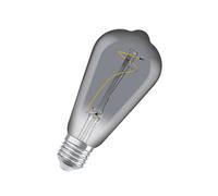 OSRAM Lampe à LED Vintage 1906 avec teinte de fumée, 3,4 W, 100lm, formulaire Edison avec 64 mm de diamètre et socket E27, couleur de lumière blanche chaude, filaments non immobrables de durée de vie
