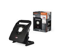 LEDVANCE work light with swivelling head, battery-operated, Power for all Alliance battery compatible, 40 W, 4,500 lm, 6,500 K, 840 cold daylight, 3-step dimmable, black aluminium, IP54