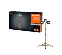 LEDVANCE Worklight LED Tripod - lampe de travail avec trépied, projecteur central de 30W et deux spots détachables rechargeables de 5W, IP54, 3280 lumen, 4000K cool white, angle de rotation 360°