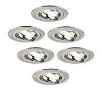 Ledvion - 6x LED Spot encastré Tokyo, acier inoxydable, 5W, 4000K, Ø92 mm, dimmable, rond, 2 Ans de Garantie