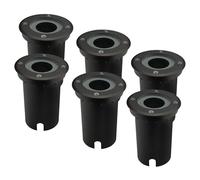 Ledvion - 6X Spots LED Encastrés Noirs & Ronds, IP67, GU10, Câble de 1m, Éclairage Extérieur, Éclairage de Terrasse