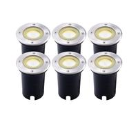 Ledvion - 6X Spots LED Encastrés Ronds, 5W, 2700K, IP67, GU10, Câble de 1m, Éclairage Extérieur, Éclairage de Terrasse