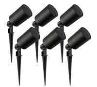 Ledvion - 6X Spots LED GU10, Noir, 5W, IP65, avec Connexion Rapide