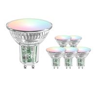 Ledvion - 6X Spots LED GU10 SMART CCT, 2700-6500K, 5W, 345 Lumens, Dimmables, Éclairage WLAN, Lumière Wifi, Alexa & Google Home