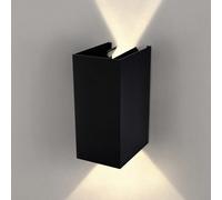 Ledvion - Applique LED, 3000K, 9W, IP54, Noir, Cube, Lampe Extérieure, Applique Murale Intérieure, Éclairage de Jardin