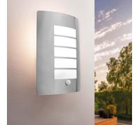 Ledvion - Applique LED avec Détecteur, Douille E27, IP44, Grise, Lampe Extérieure, Éclairage Extérieur