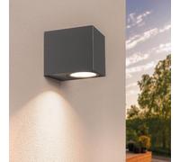 Ledvion - Applique LED Dimmable, 3W, 2700K, Anthracite & Cube, Spot GU10, IP54, Lampe Extérieure