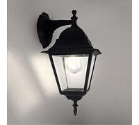 Ledvion - Applique LED, Douille E27, IP44, Noire & Classique, Vela M, Aluminium, Lampe Extérieure, Éclairage de Jardin