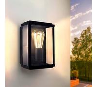 Ledvion - Applique LED, Douille E27, Noir, Lyra, Lampe Extérieure, Applique Murale Intérieure, Éclairage de Jardin