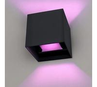 Ledvion - Applique LED SMART Nevada, RGBWW, IP54, Noire, Intérieur/Extérieur, Lampe Extérieure, Éclairage de Jardin