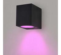 Ledvion - Applique LED SMART San Diego, RGBWW, IP54, Noire, Intérieur/Extérieur, Lampe Extérieure, Éclairage de Jardin